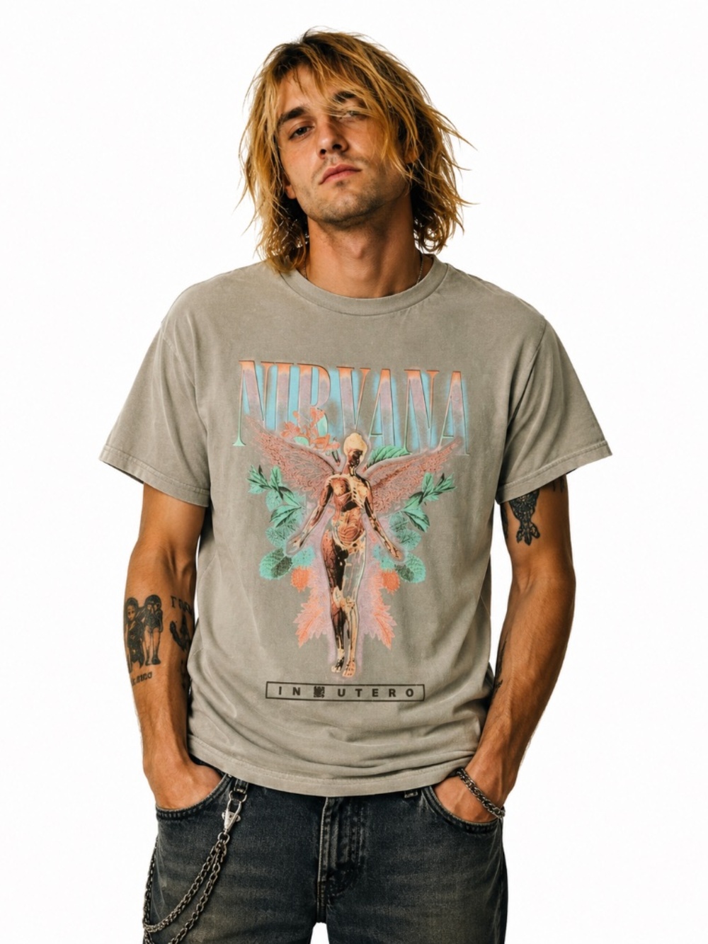 Nirvana Shirt S In Utero Tan